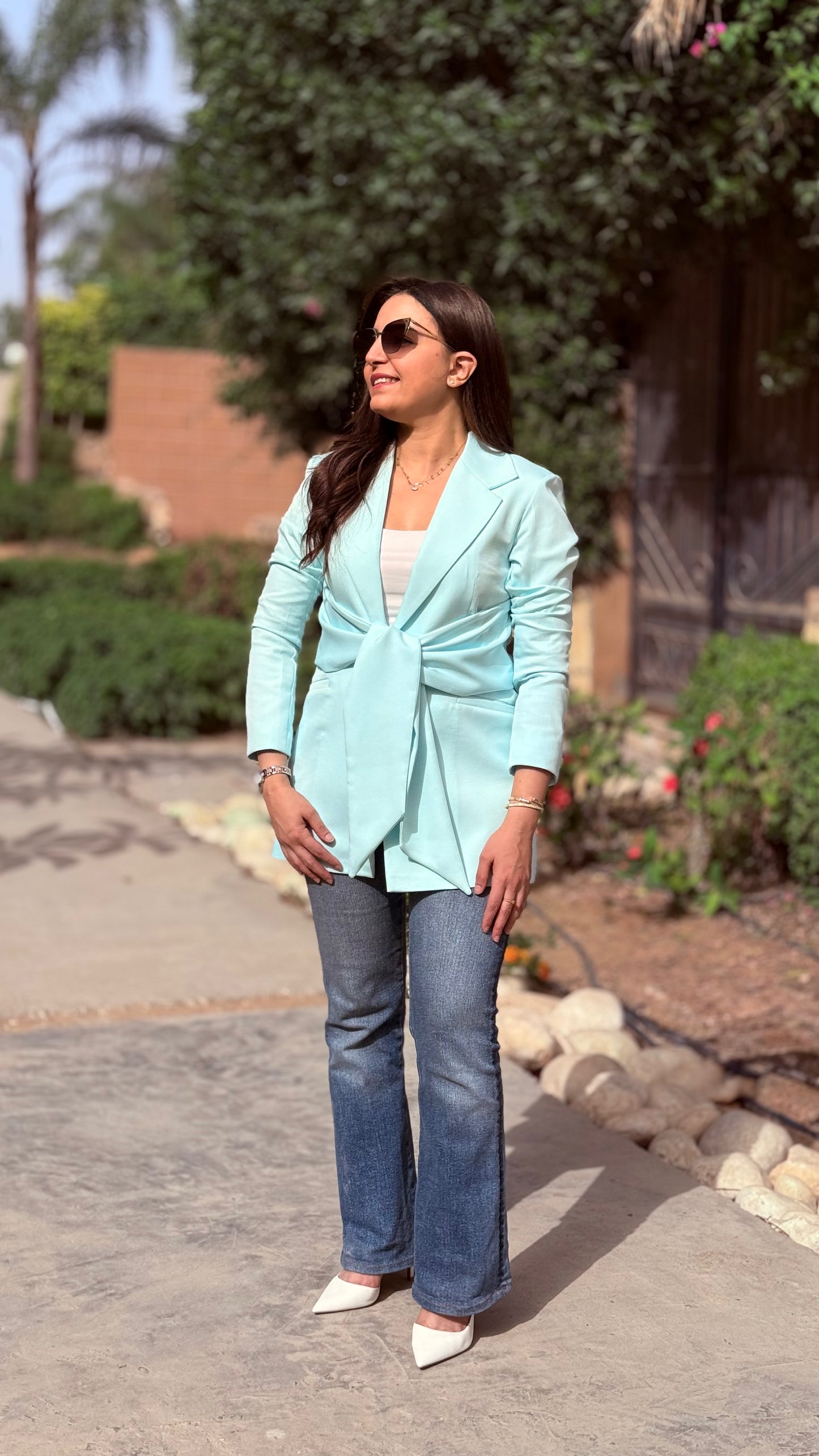 Mint Ribbon Blazer