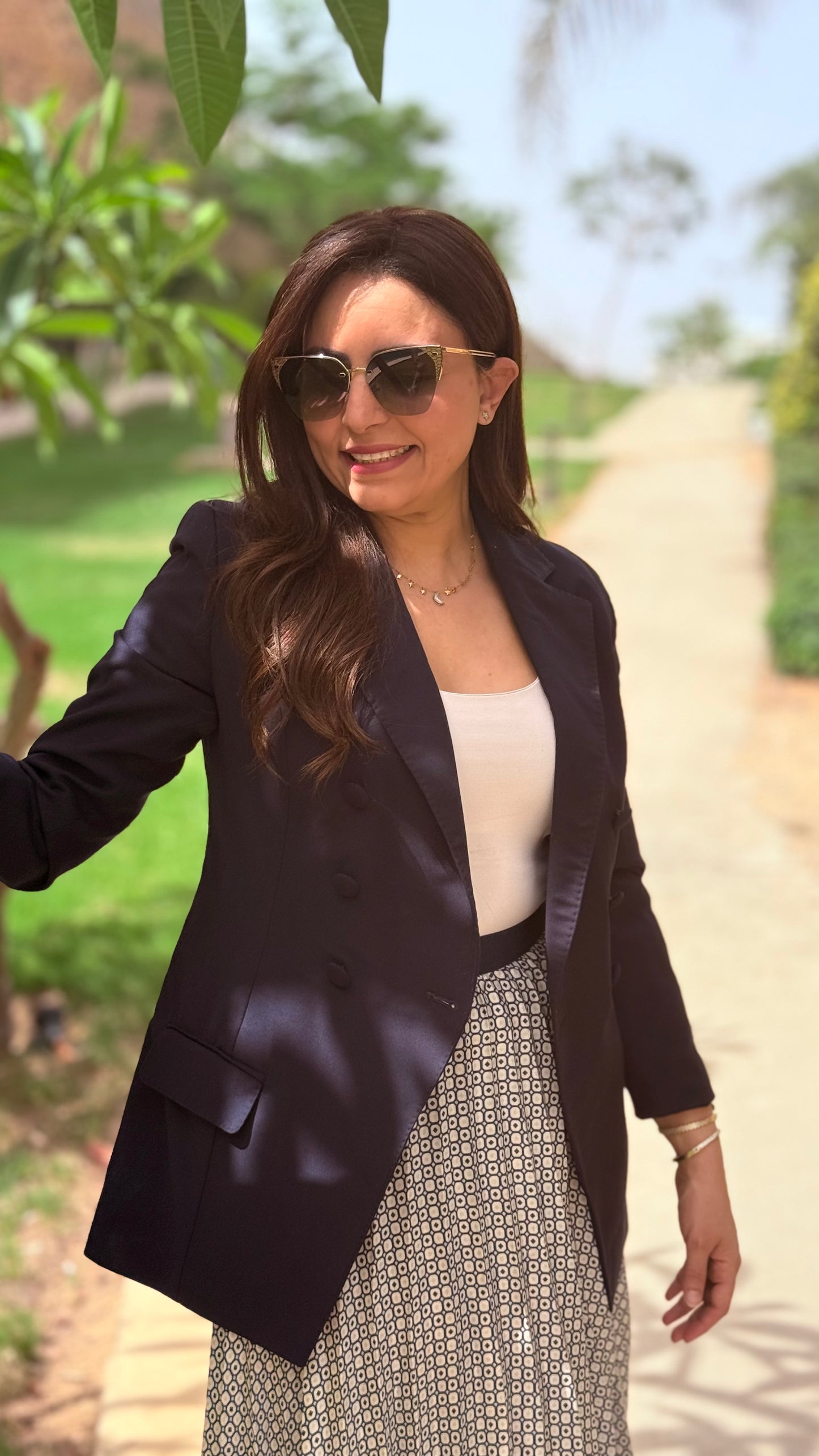 Navy Blue Double Breasted Blazer