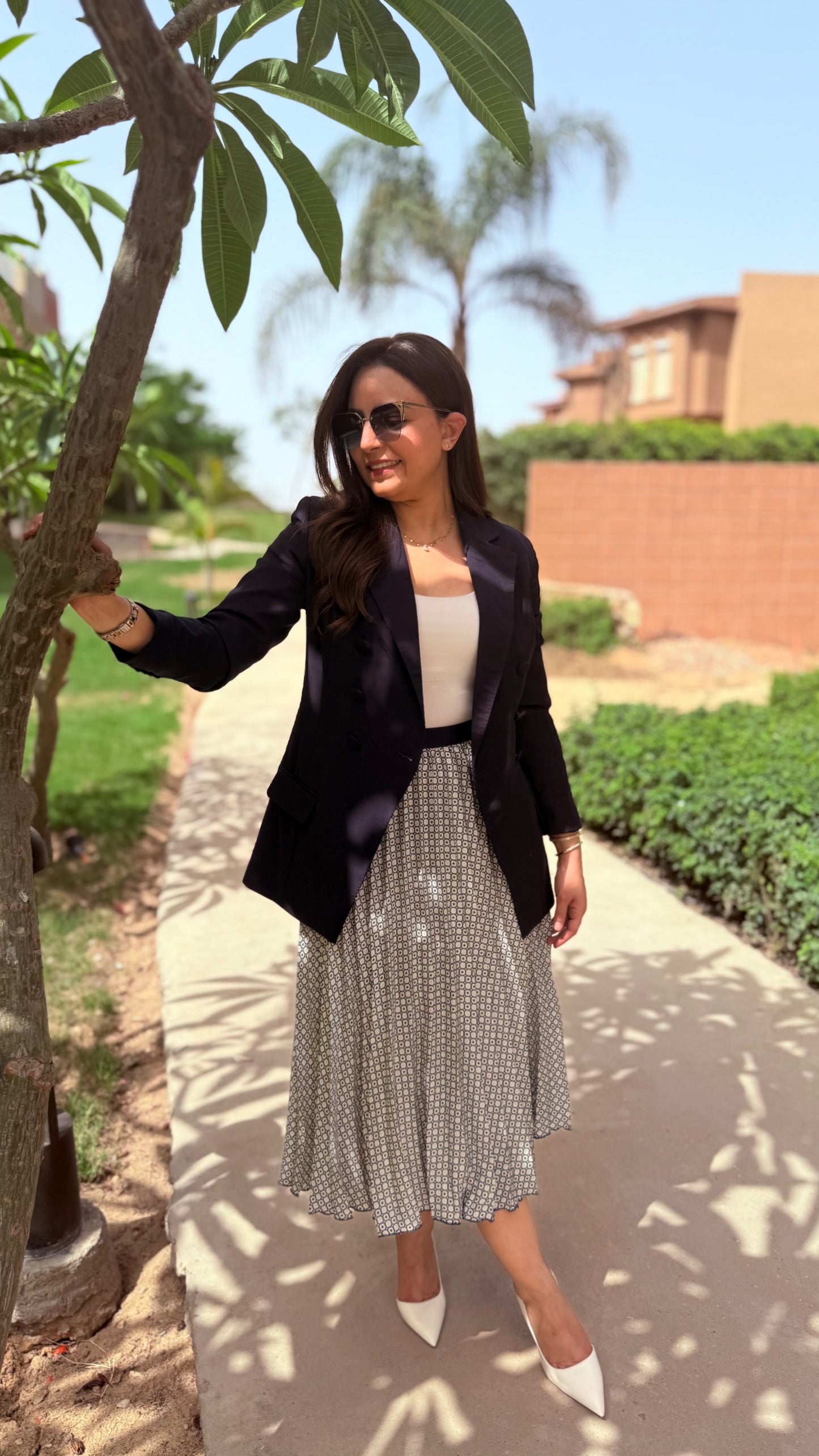 Navy Blue Double Breasted Blazer