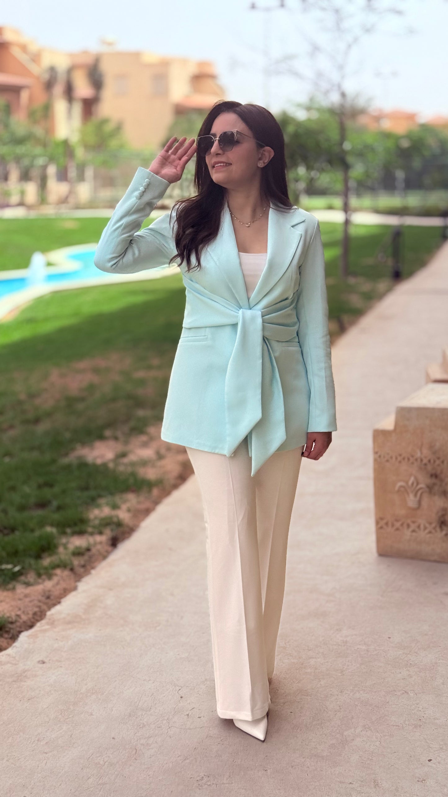 Mint Ribbon Blazer