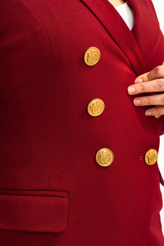 Burgundy Double Breasted Suit