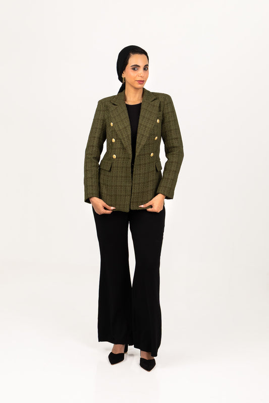 Textured Olive Blazer