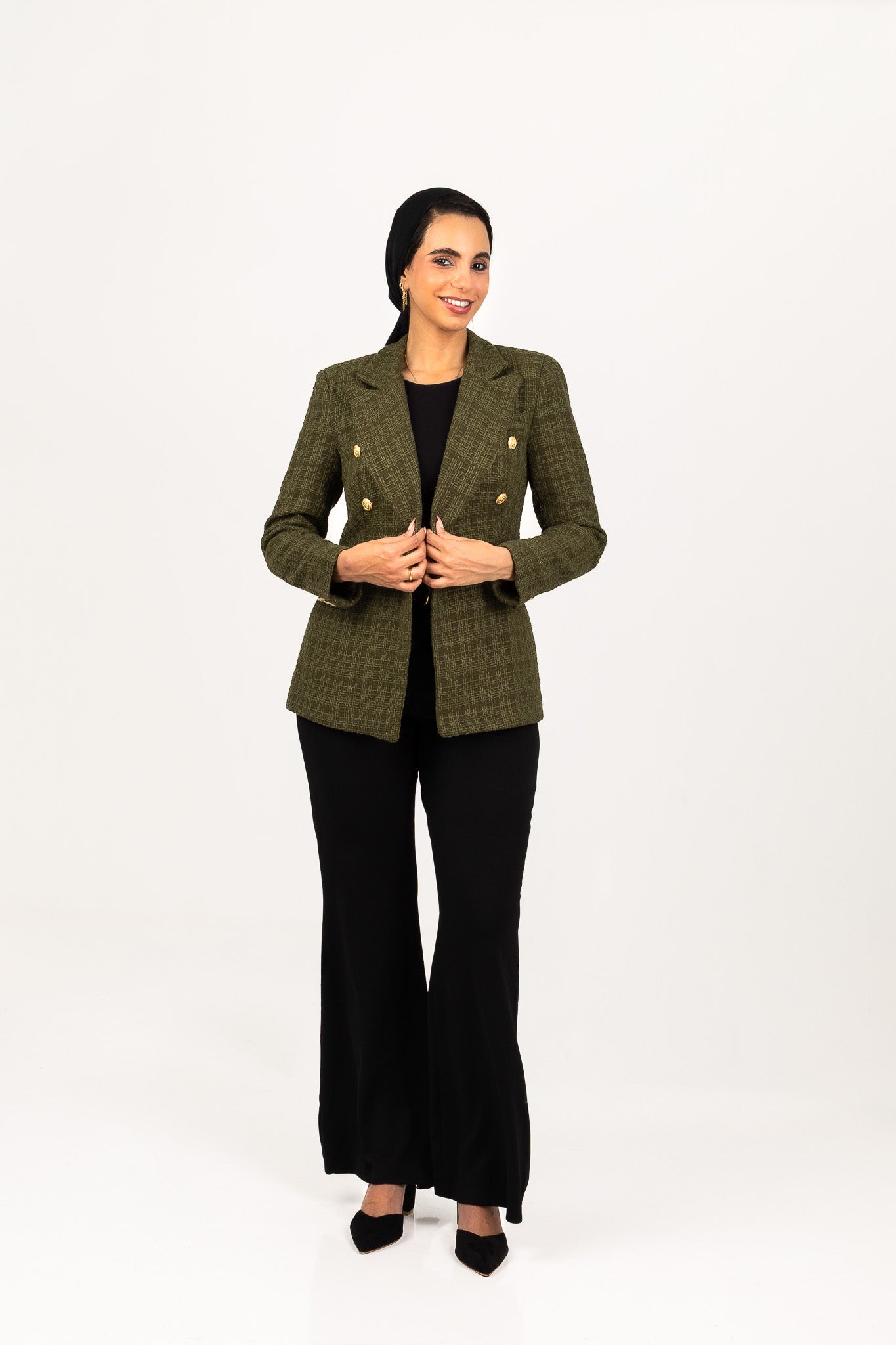 Textured Olive Blazer