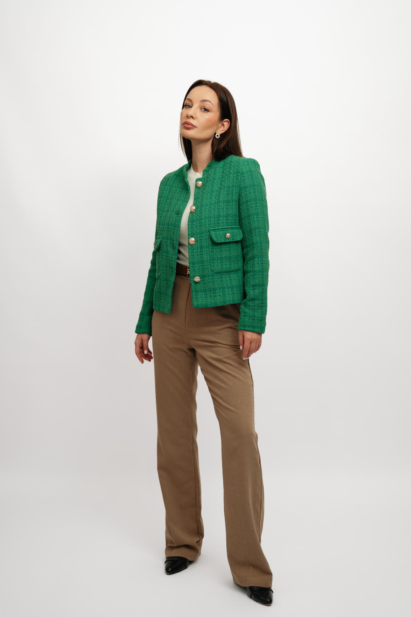 Textured Green Blazer