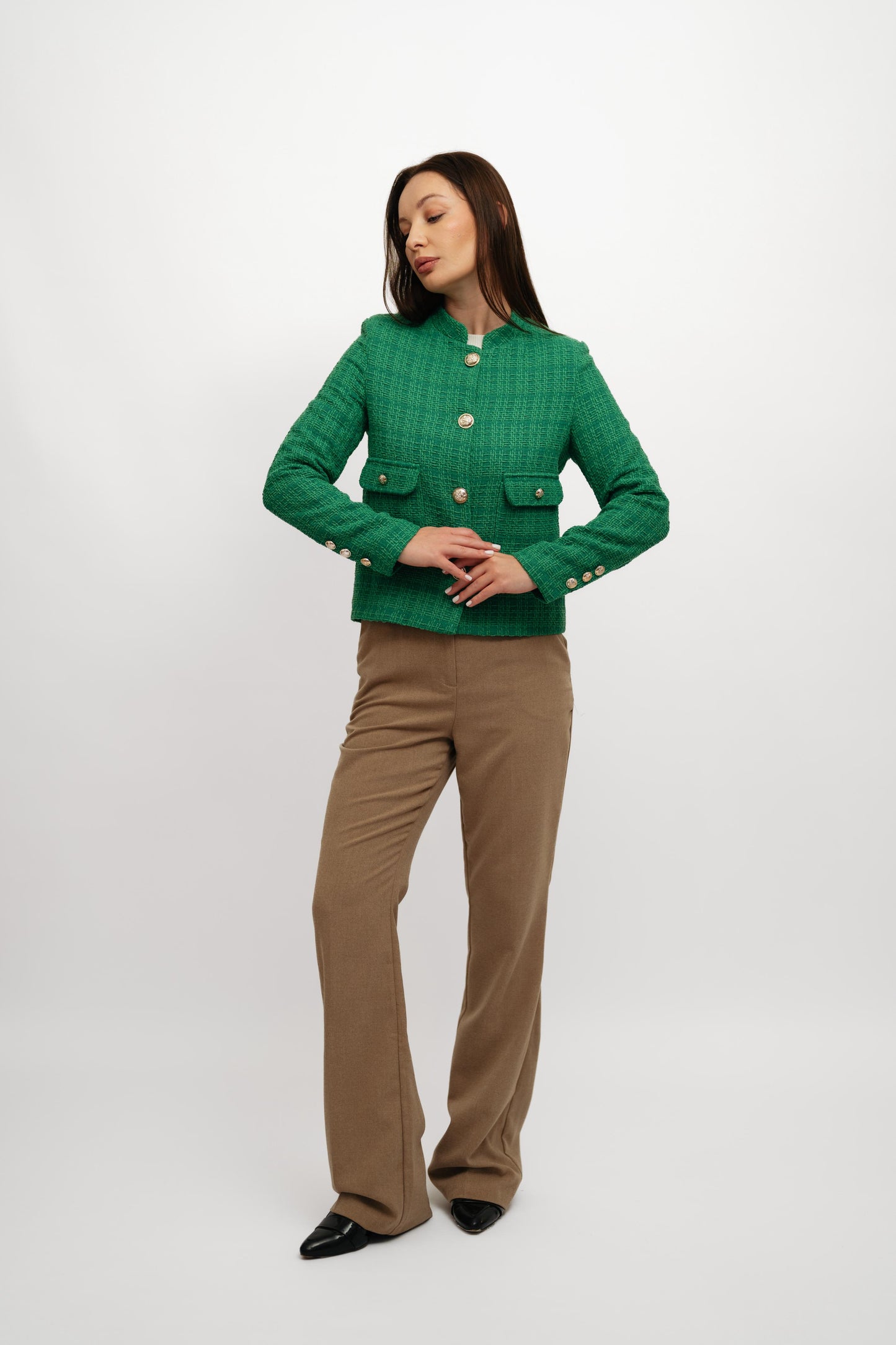 Textured Green Blazer