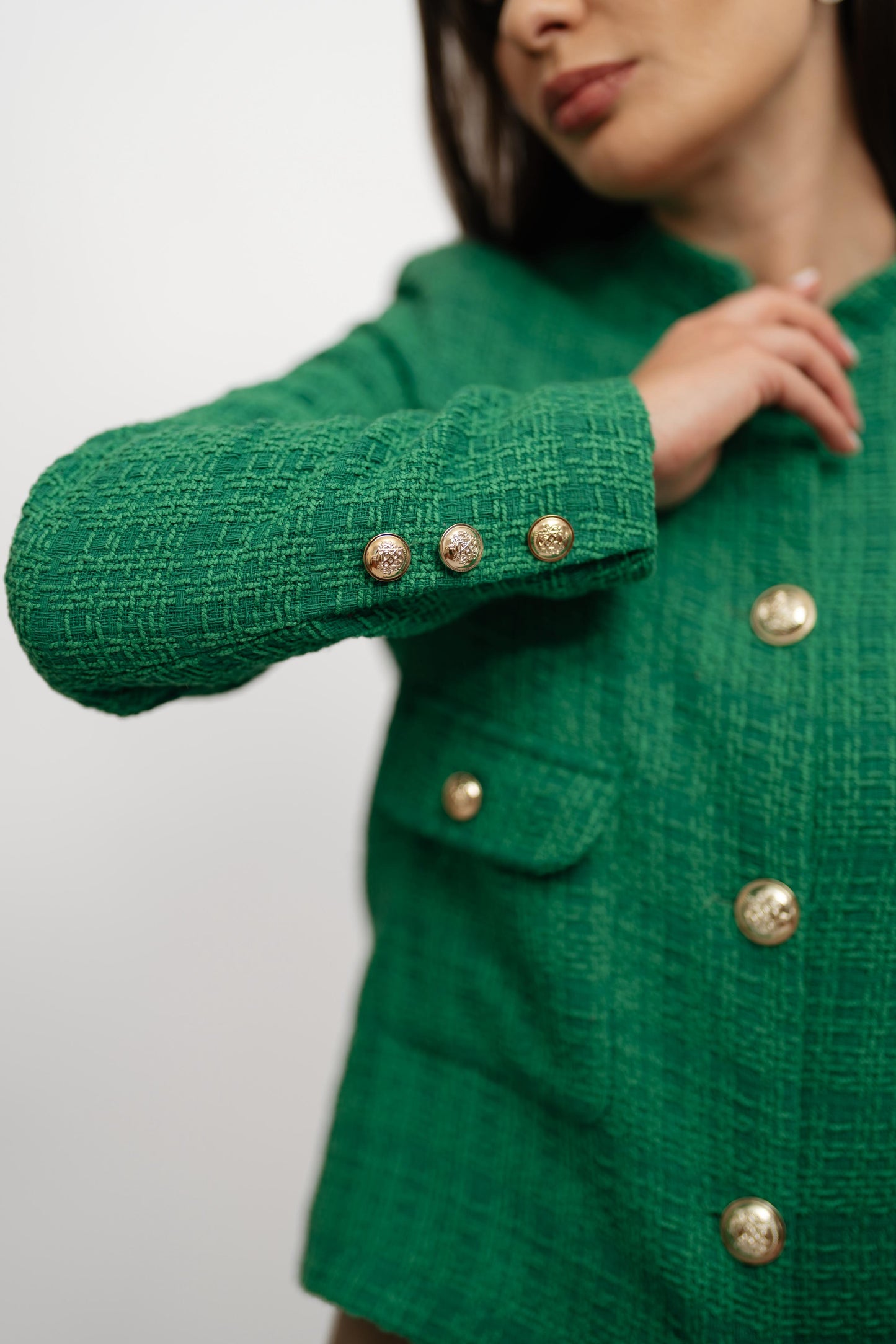 Textured Green Blazer
