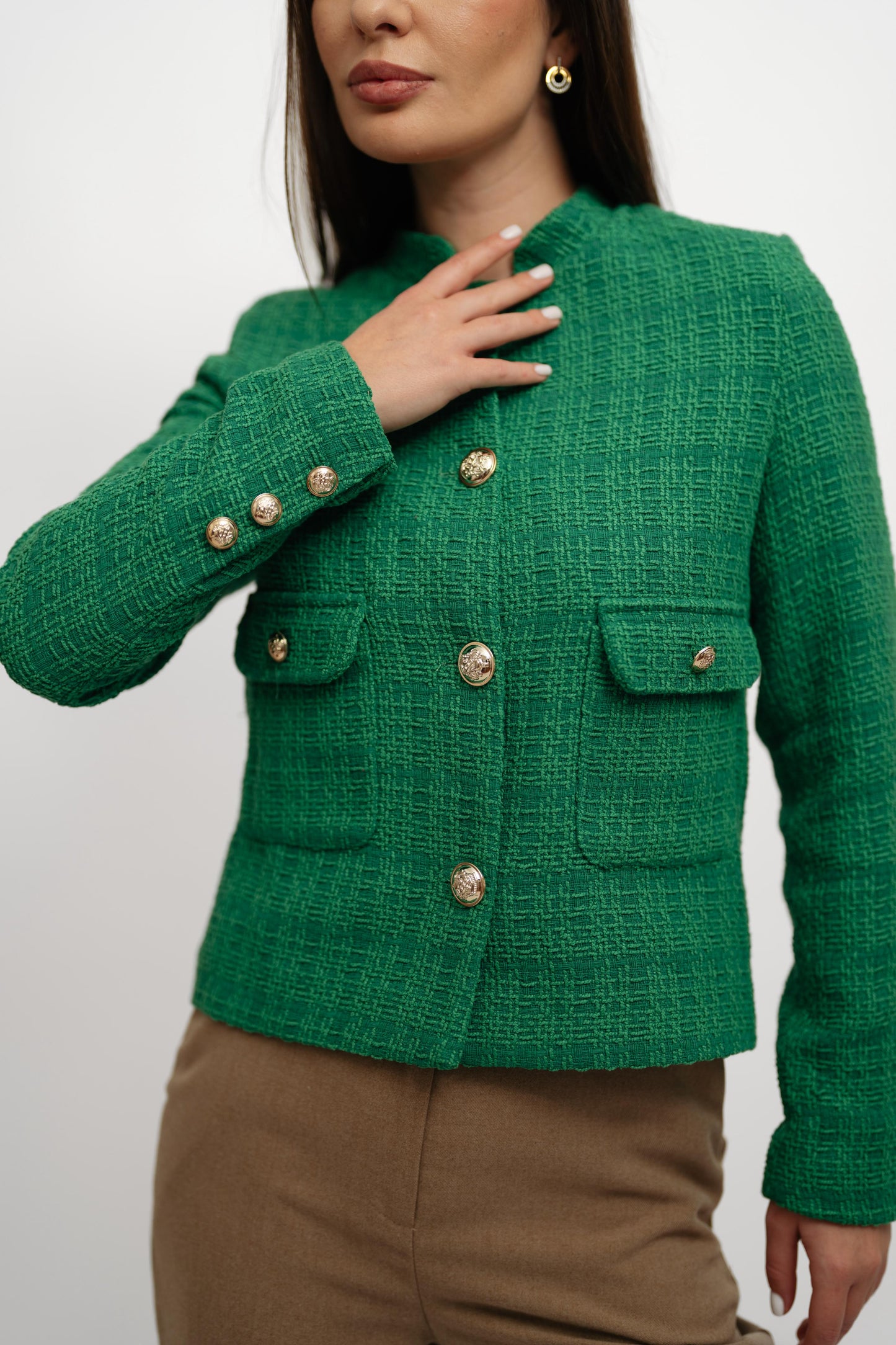 Textured Green Blazer