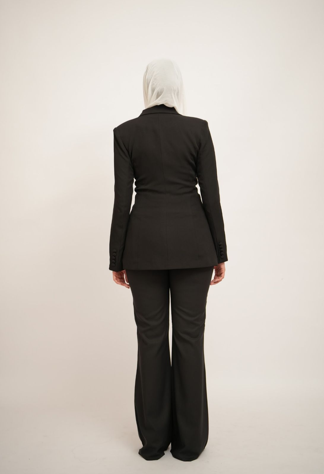 Black suit With Front Ribbon