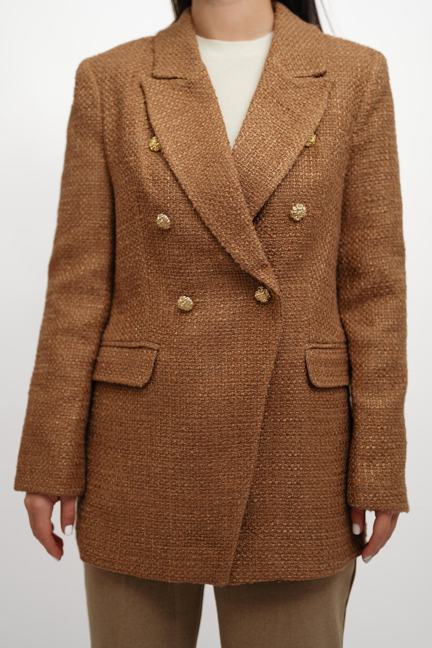 Textured Caramel Blazzer