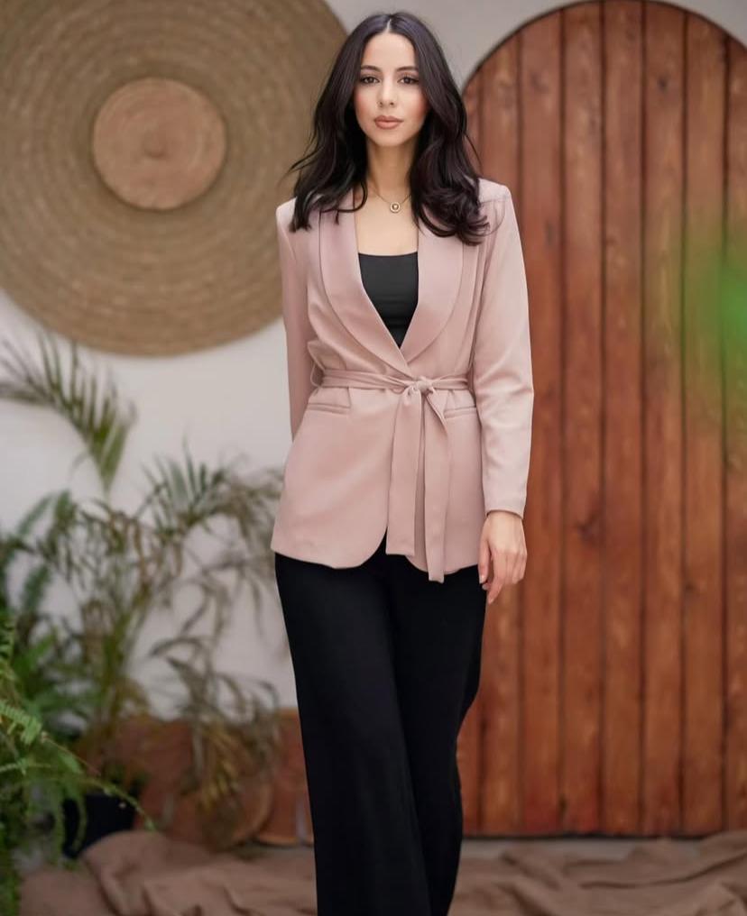 Cafe Blazer With Belt