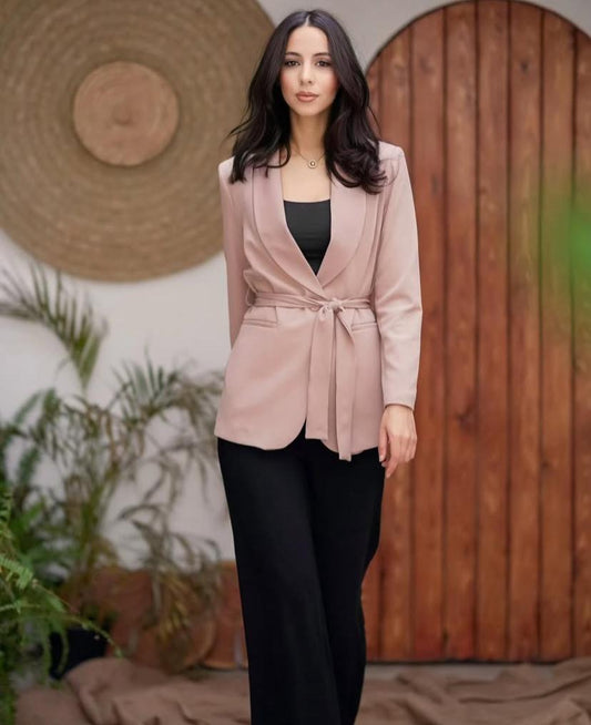 Cafe Blazer With Belt