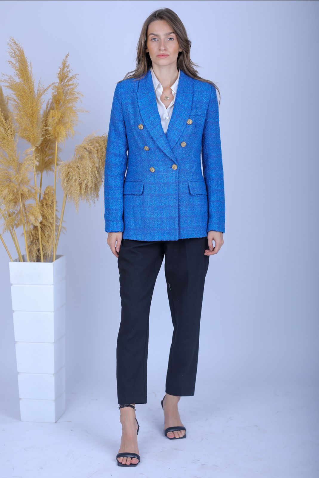 Tweed Blue Blazer