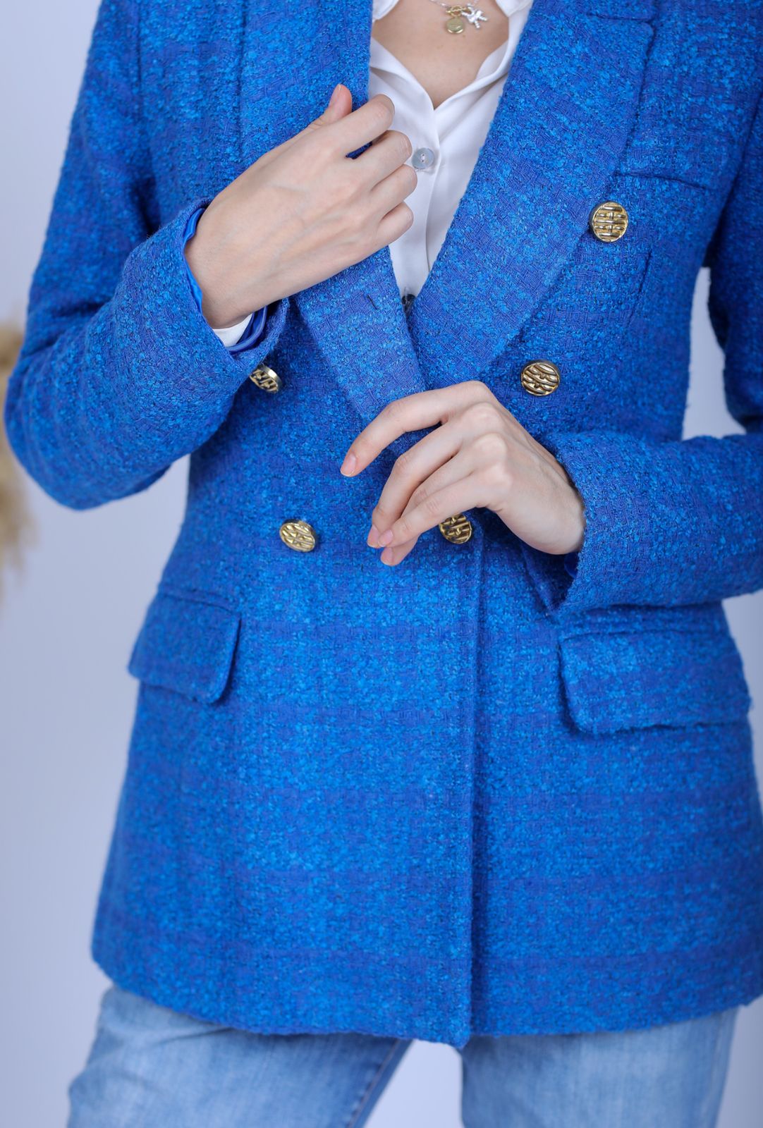 Tweed Blue Blazer