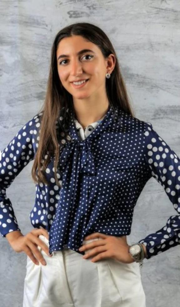 Navy*White Dotted Blouse