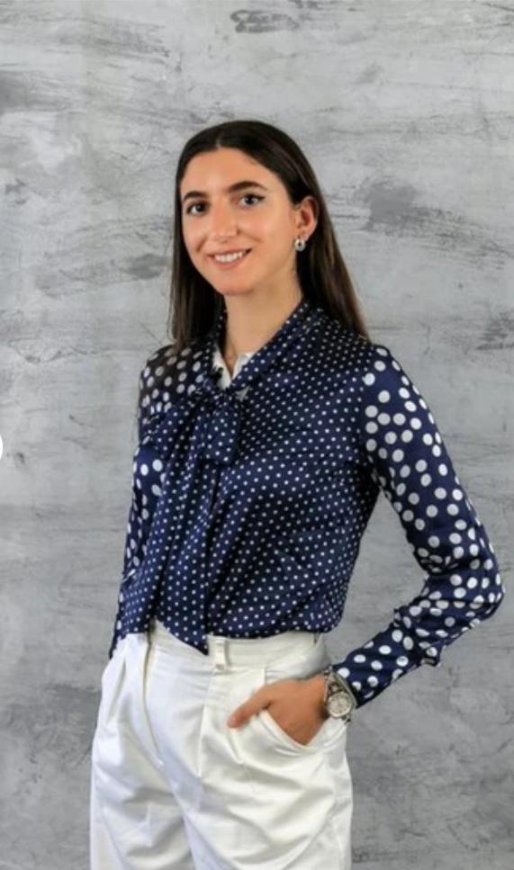 Navy*White Dotted Blouse