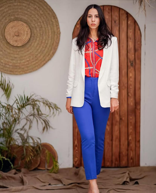 Royal Blue Straight Fit