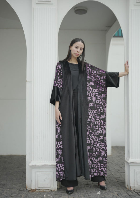 Blackberry Velvet Abaya
