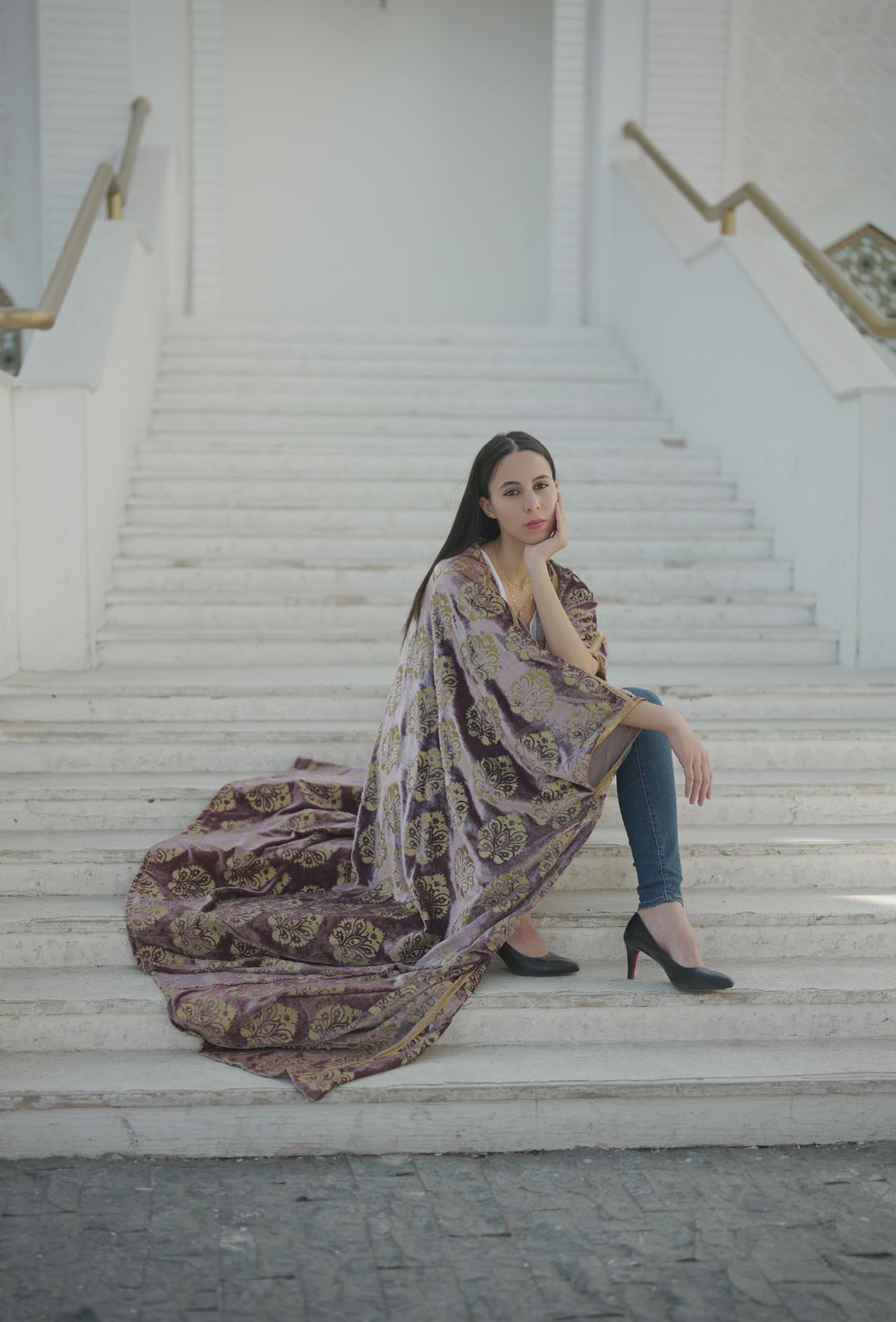 Purple Velvet Abaya