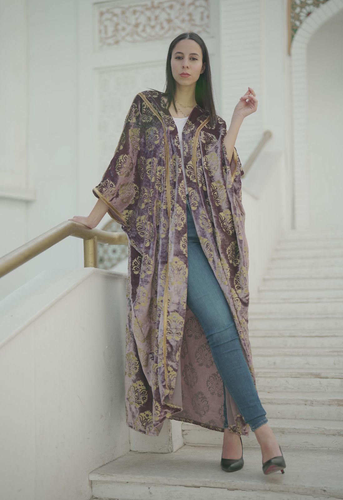 Purple Velvet Abaya
