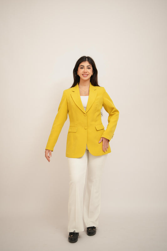 Apple green with 2 buttons blazer