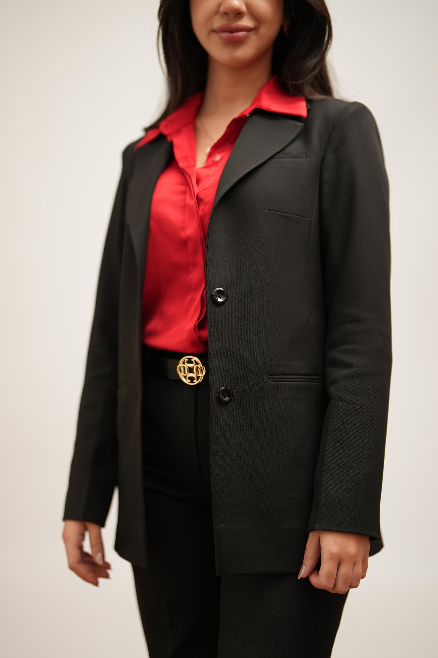 Black blazer with 2 buttons