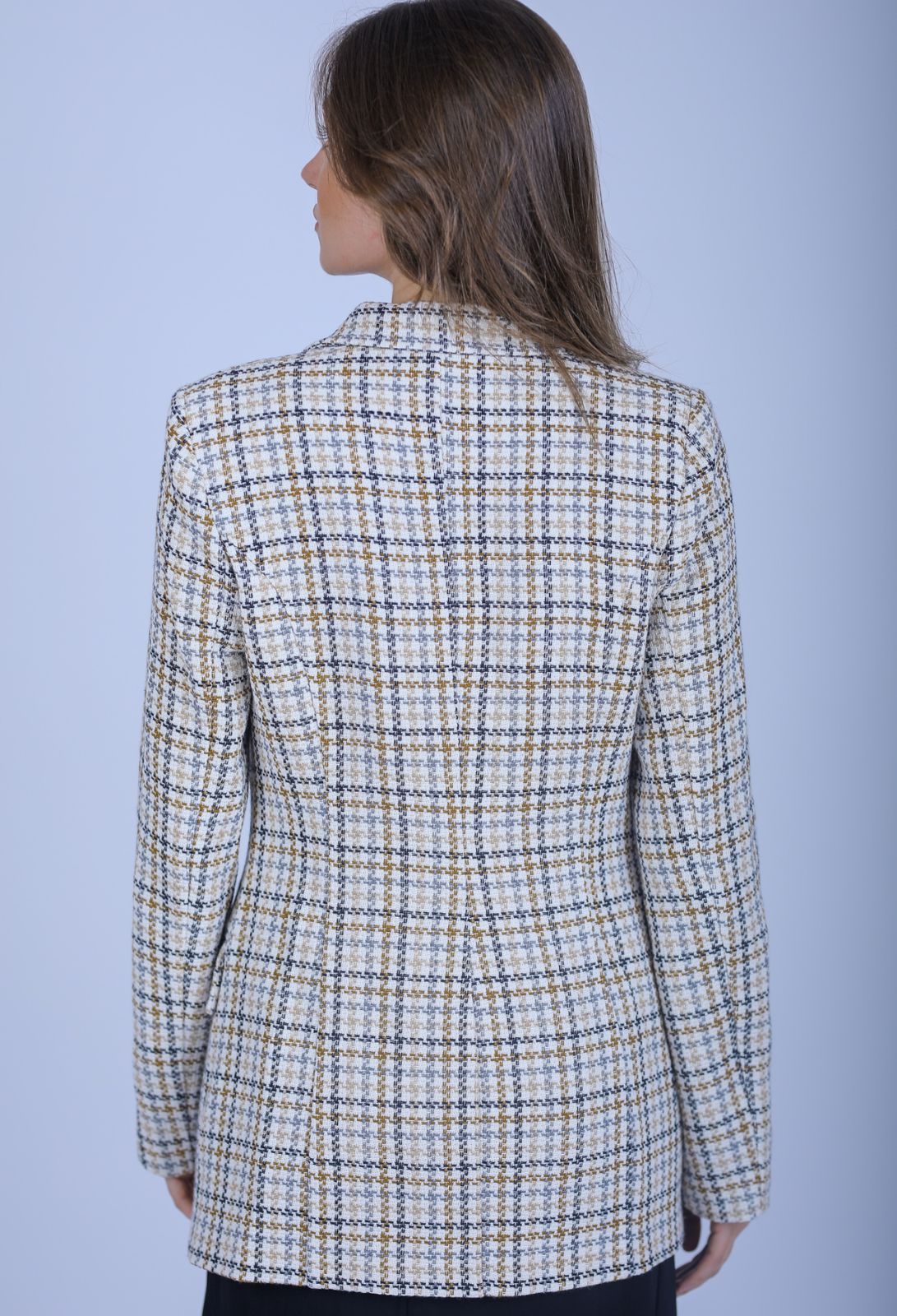 Beige Plaid Blazer