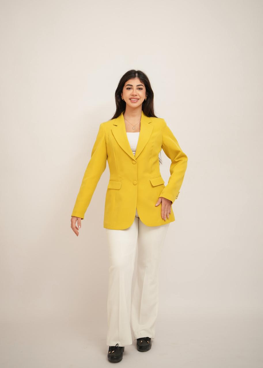Green Apple With Two Button Blazer
