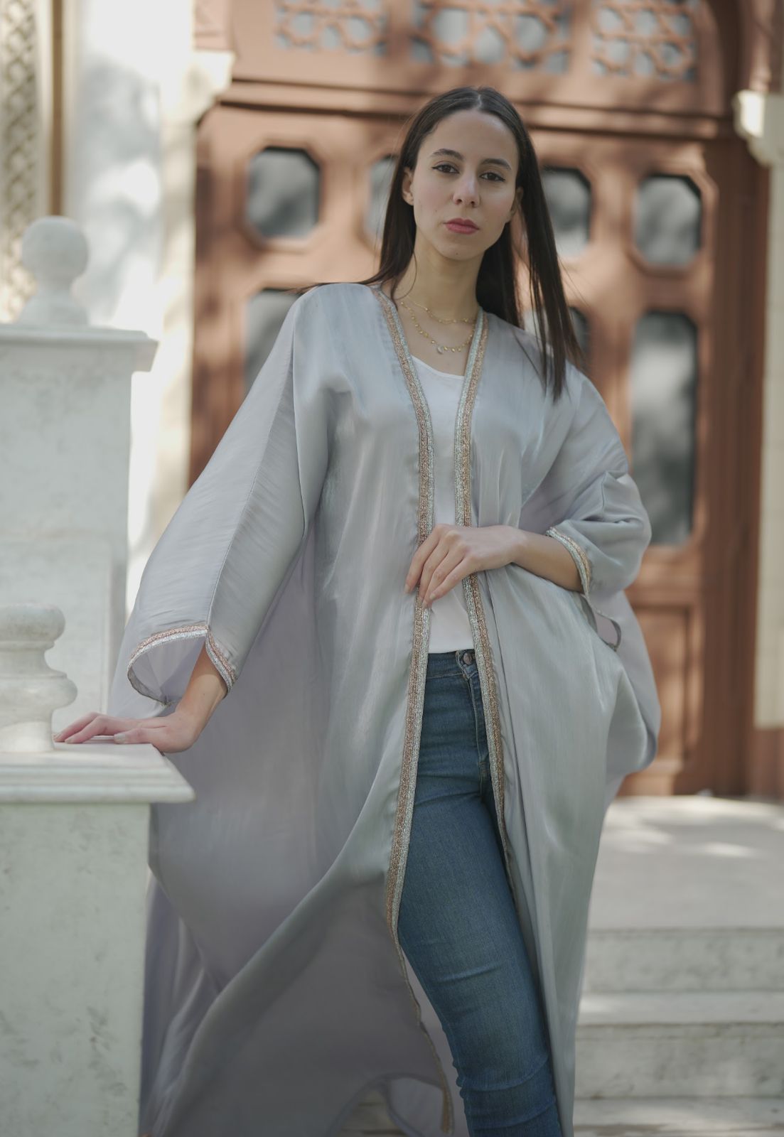 Grey abaya