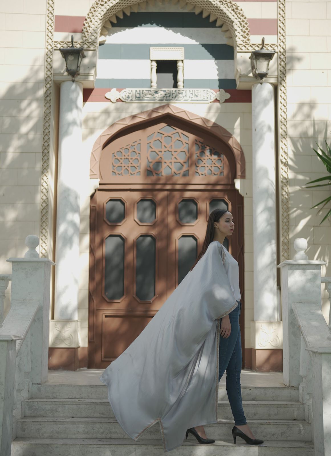 Grey abaya