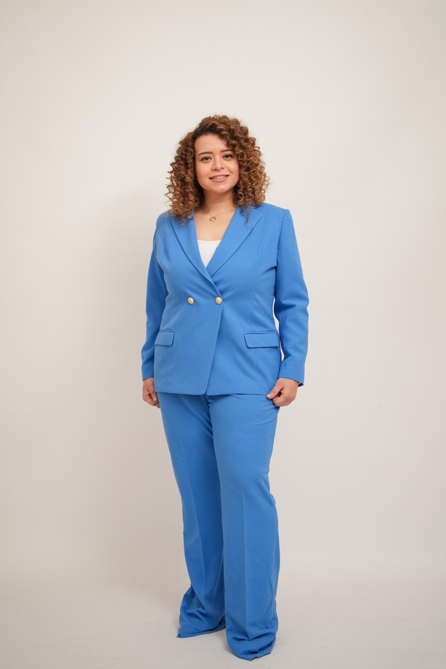Nile Blue Double Breasted Blazer