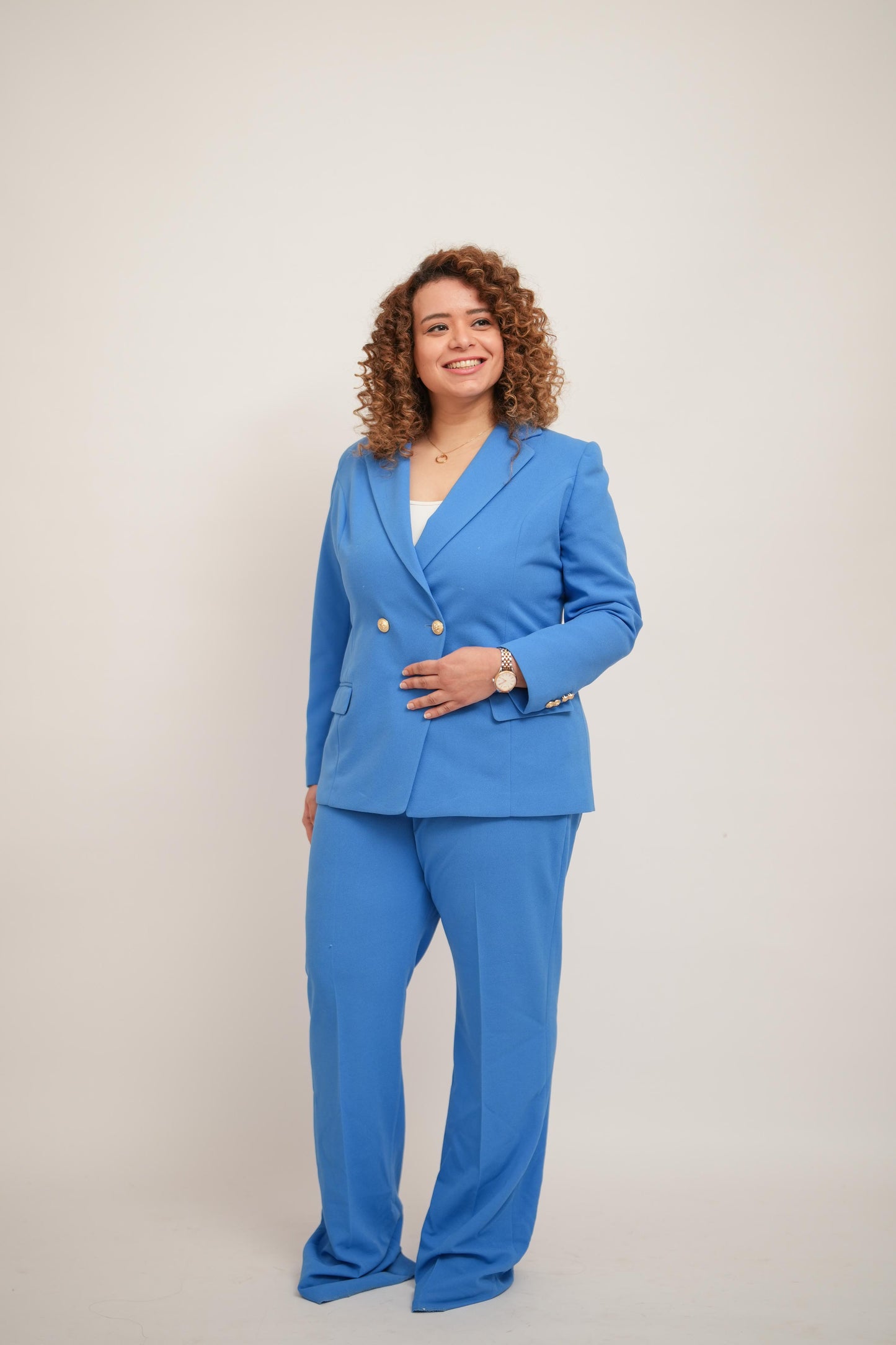 Nile Blue Double Breasted Blazer