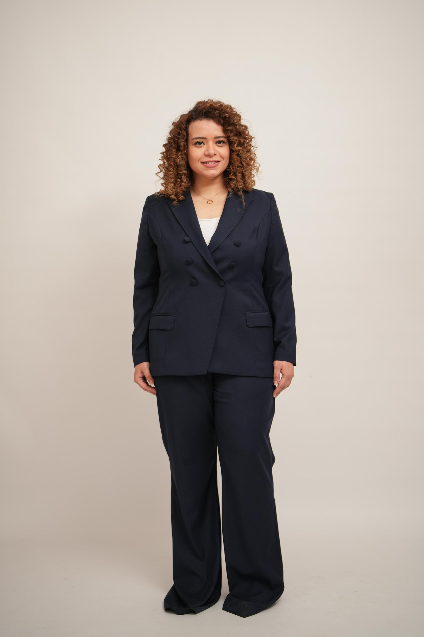 Navy Blue Double Breasted Suit