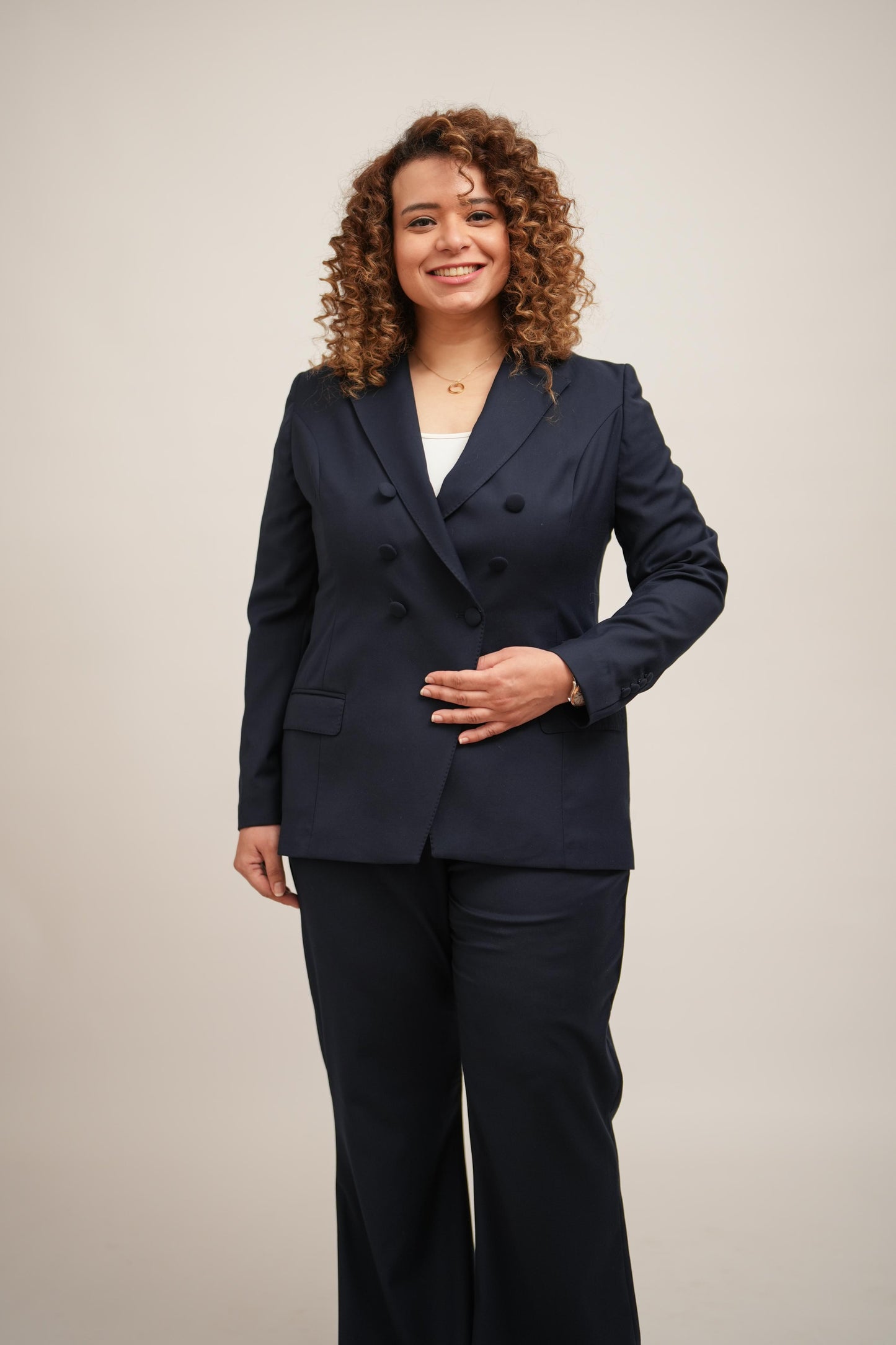 Navy Straight Pant