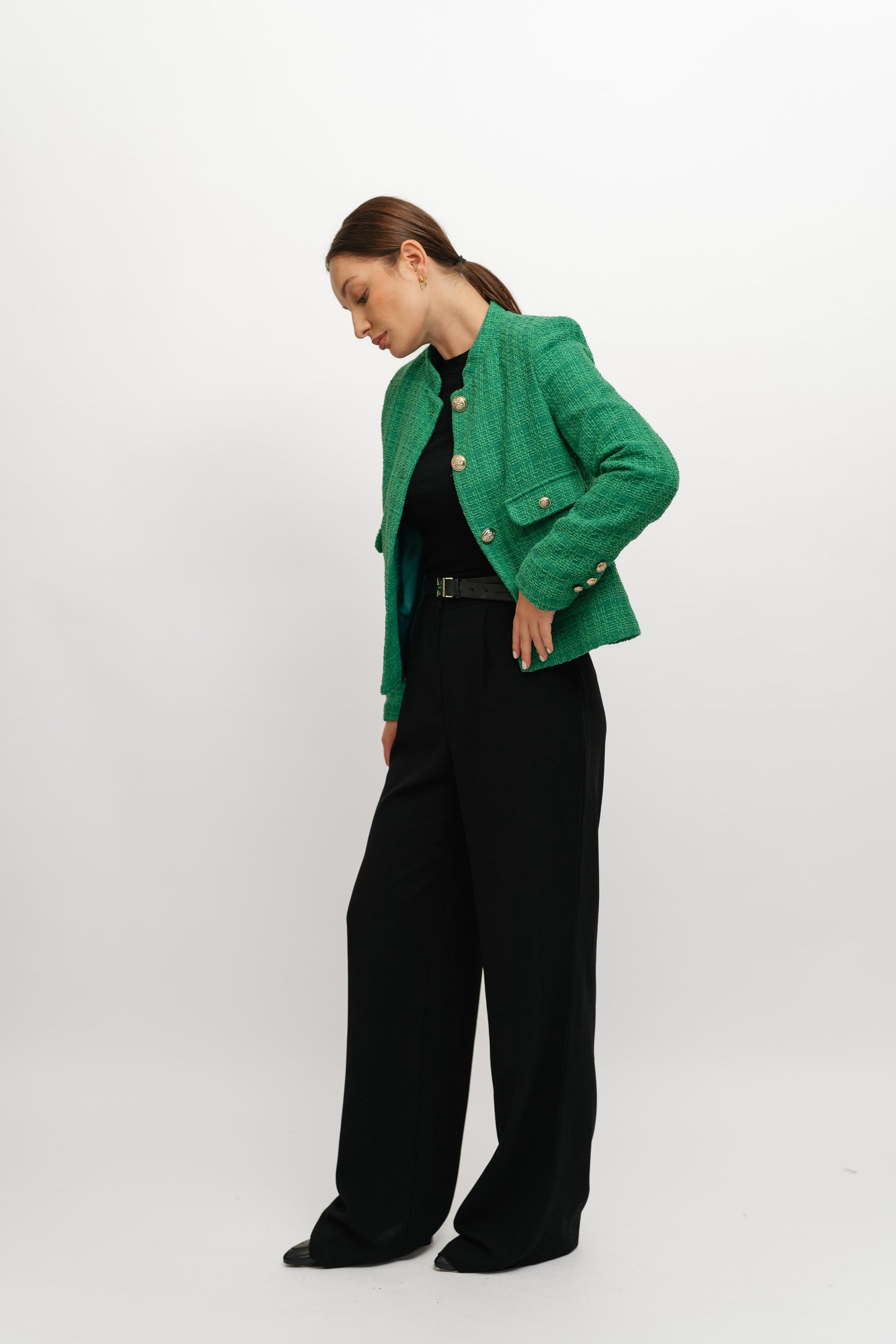 Textured Green Blazer