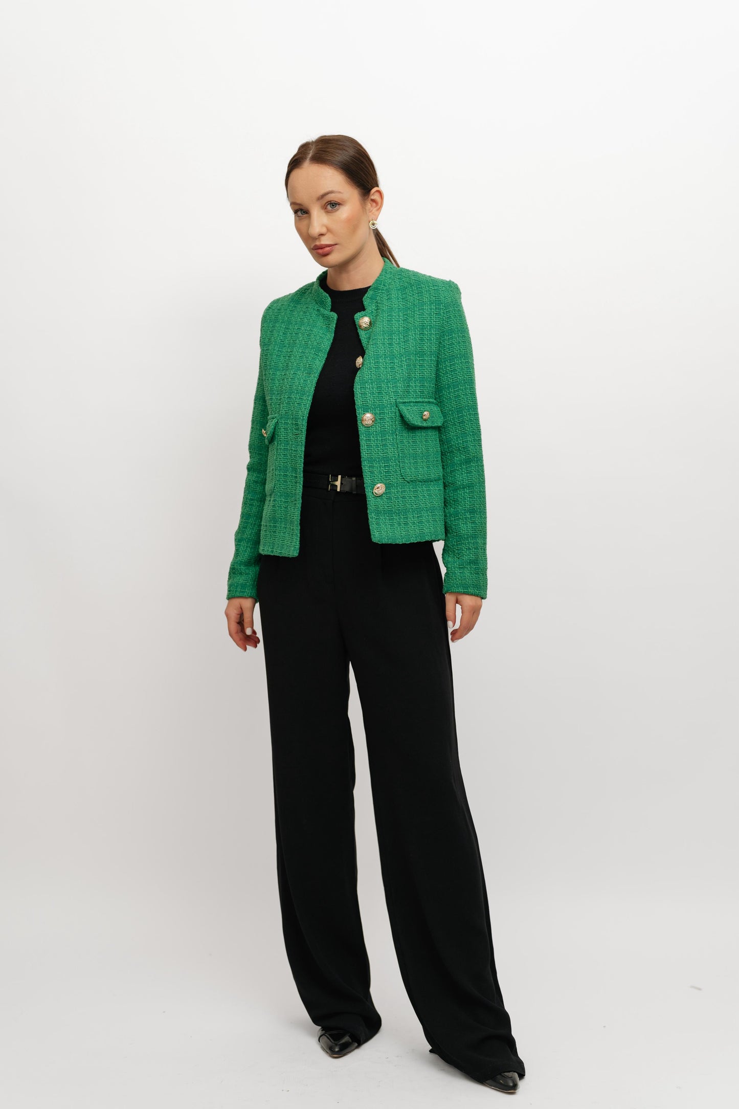 Textured Green Blazer