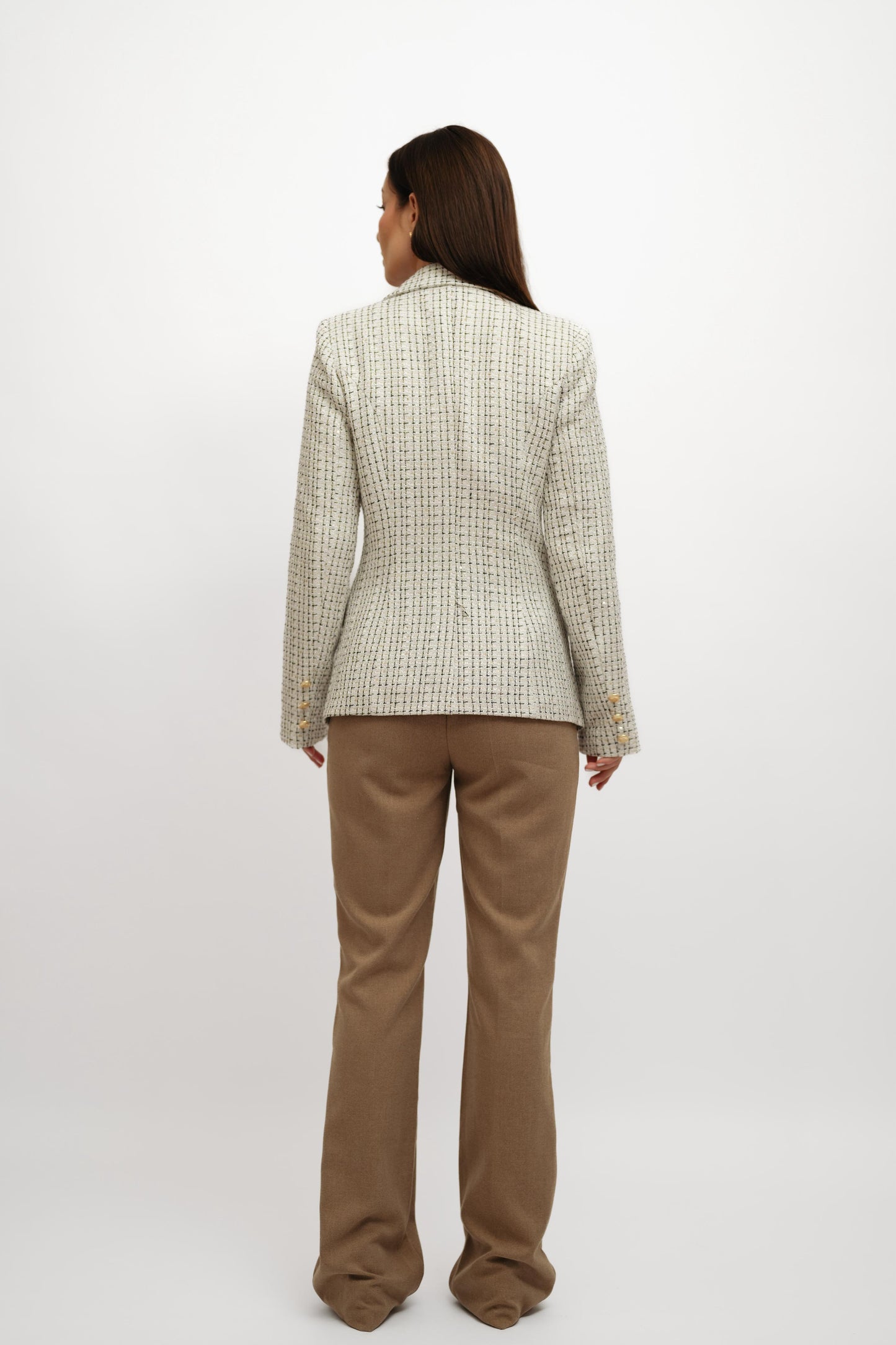 Textured WhiteXBlack Blazer