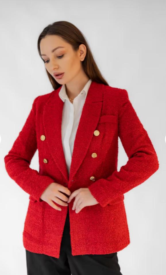Chery red blazer