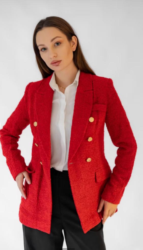 Chery red blazer