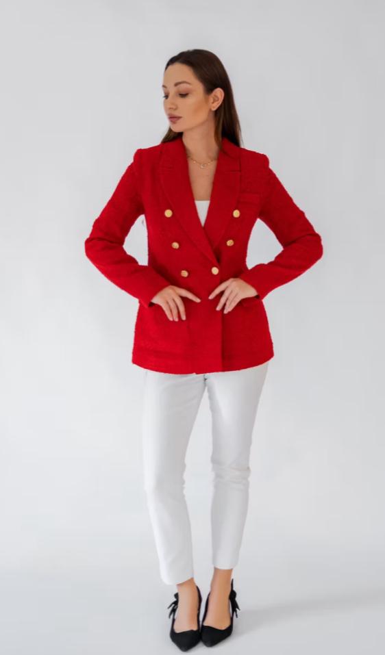 Chery red blazer