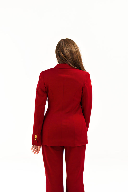 Burgundy Straight pants