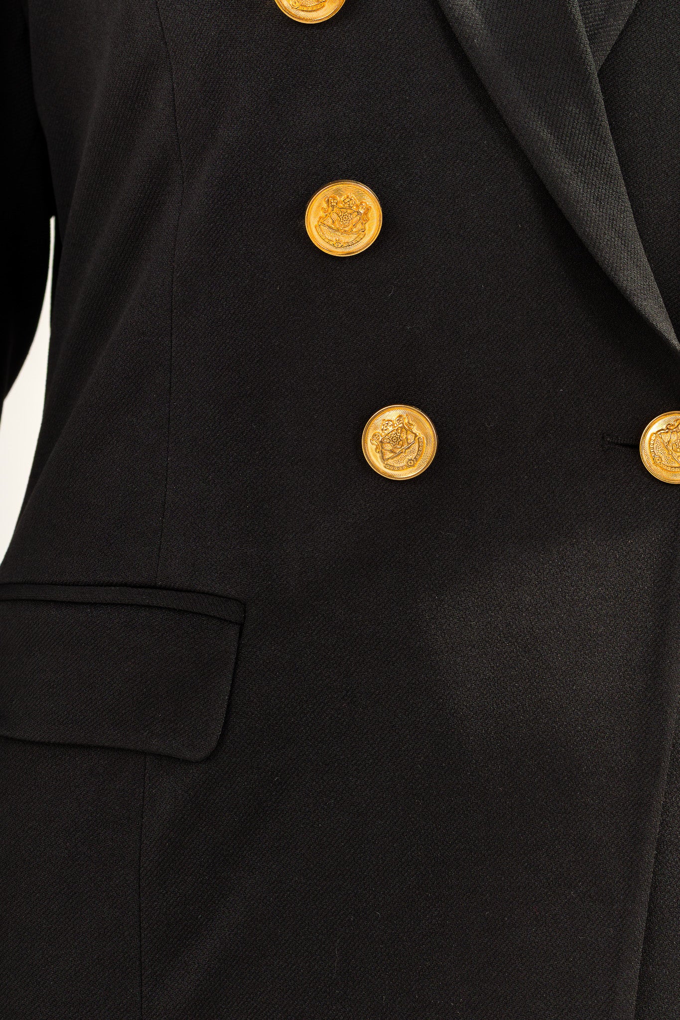 Black blazer with gold bouton