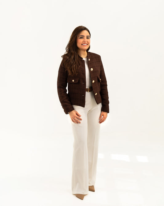 Cropped Brown Blazer