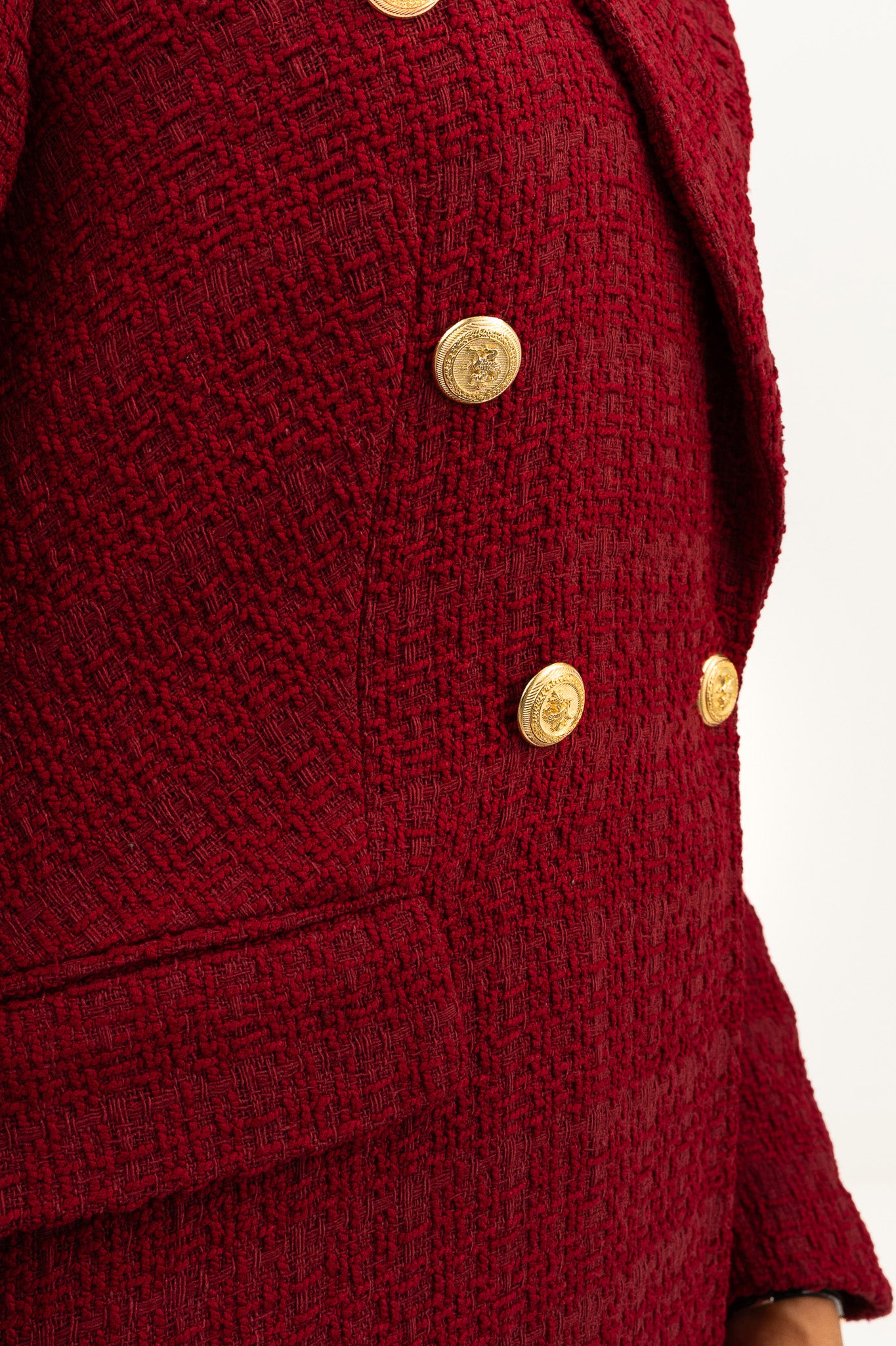 Textured Burgundy Blazer