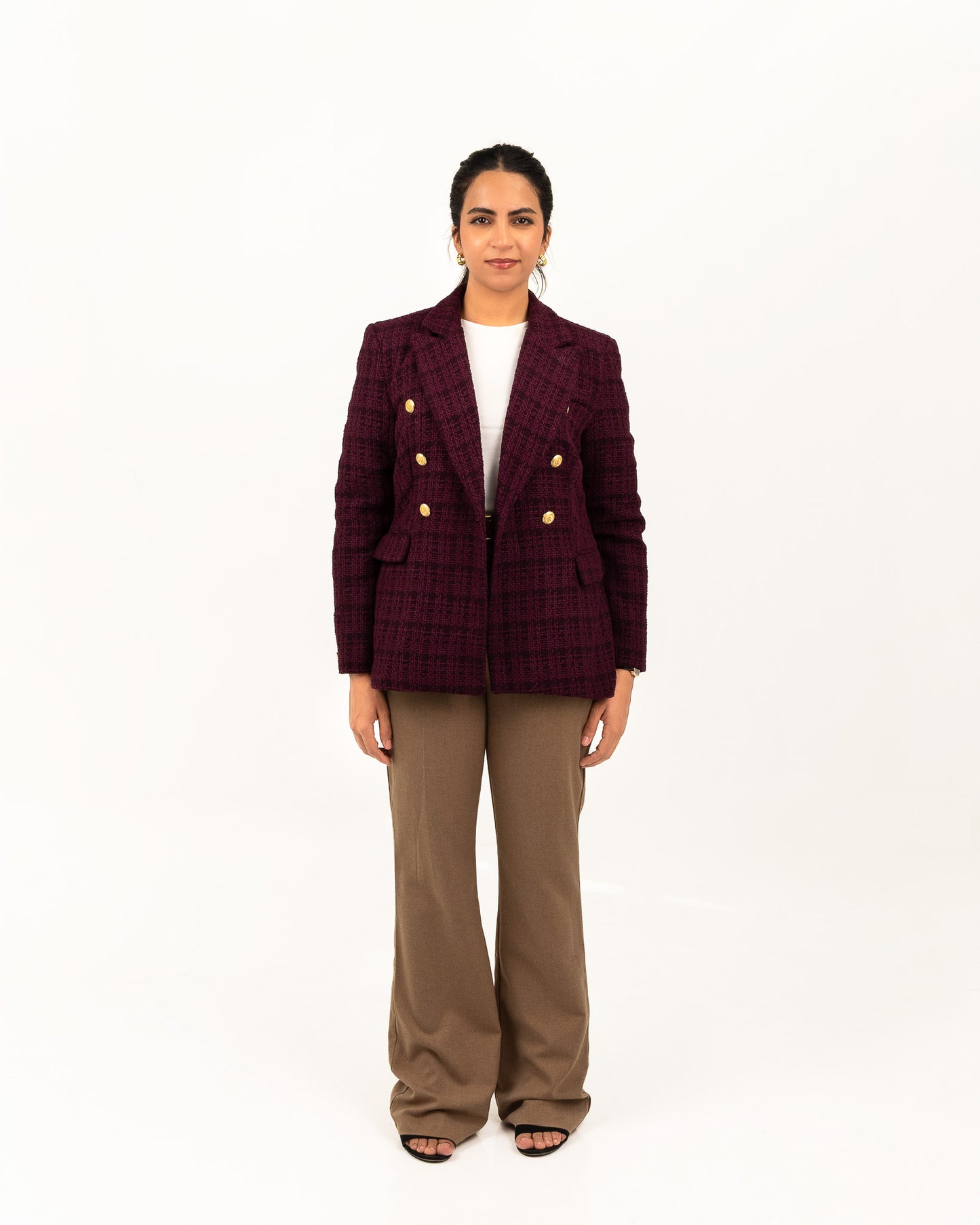 Textured Dark Purple Blazer