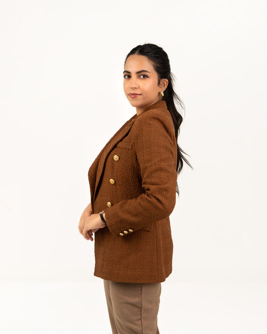 Textured Camel Blazer