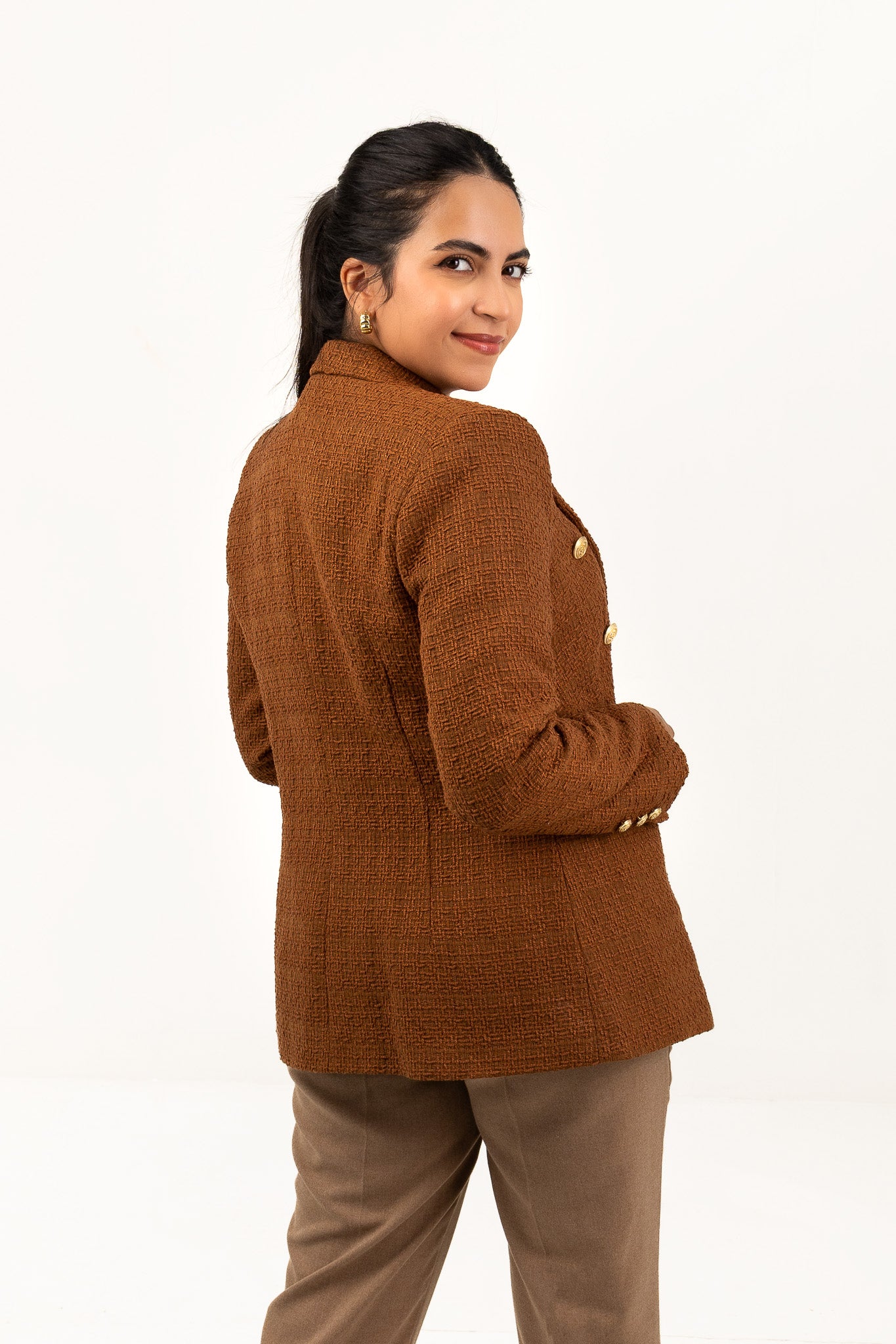 Textured Camel Blazer