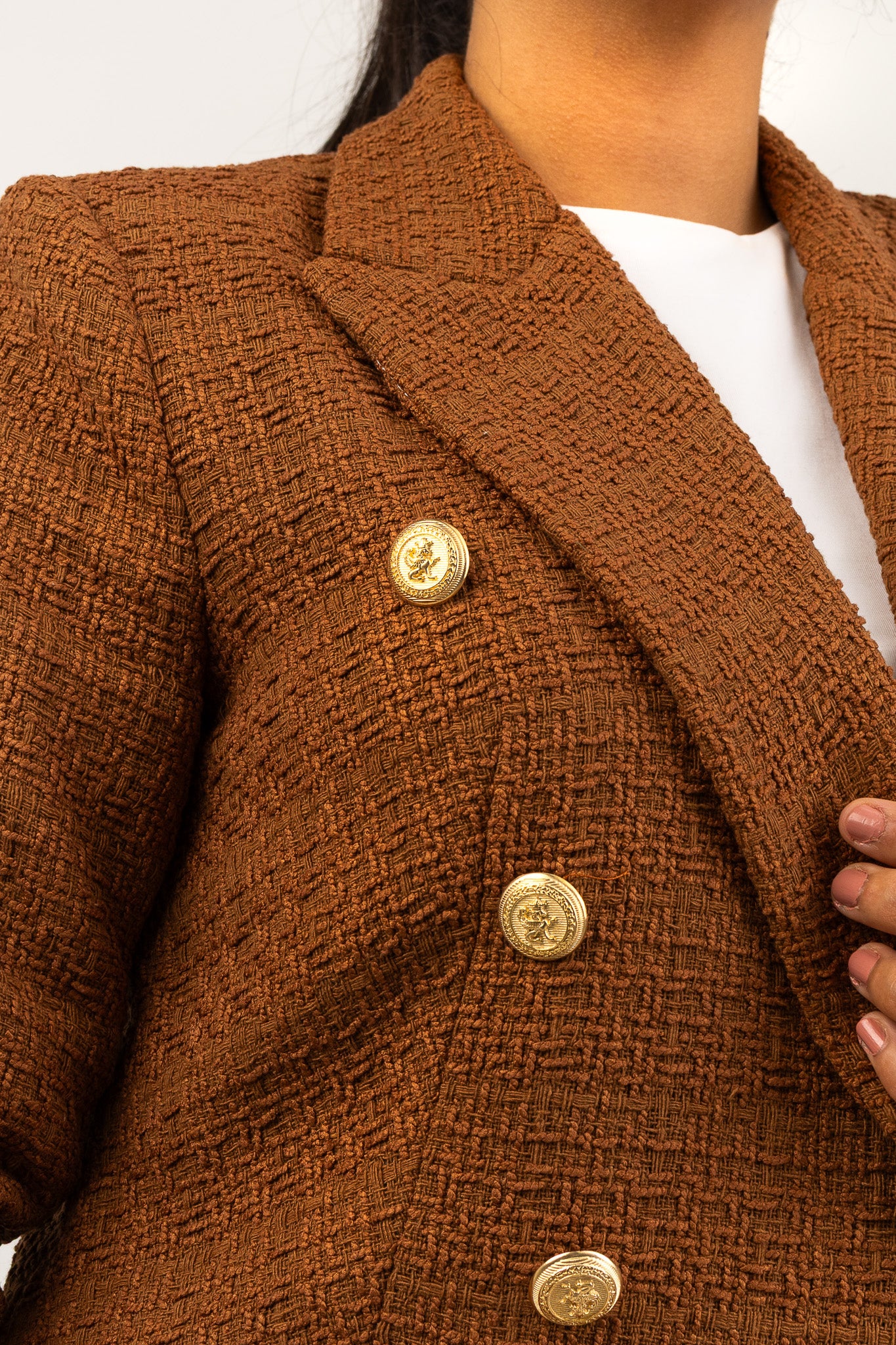 Textured Camel Blazer