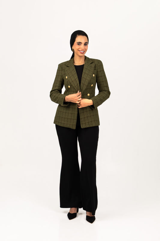 Textured Olive Blazer