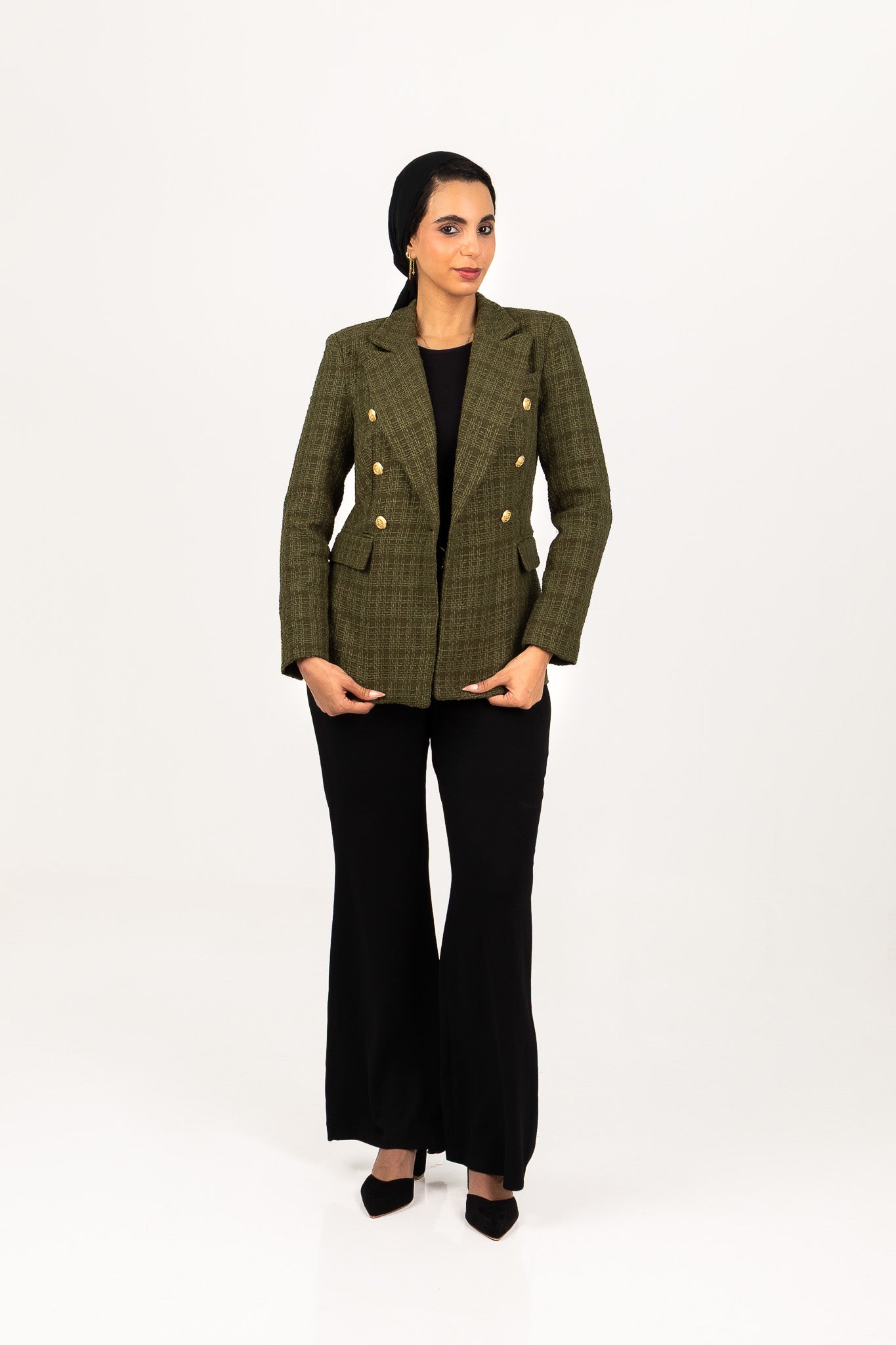 Textured Olive Blazer