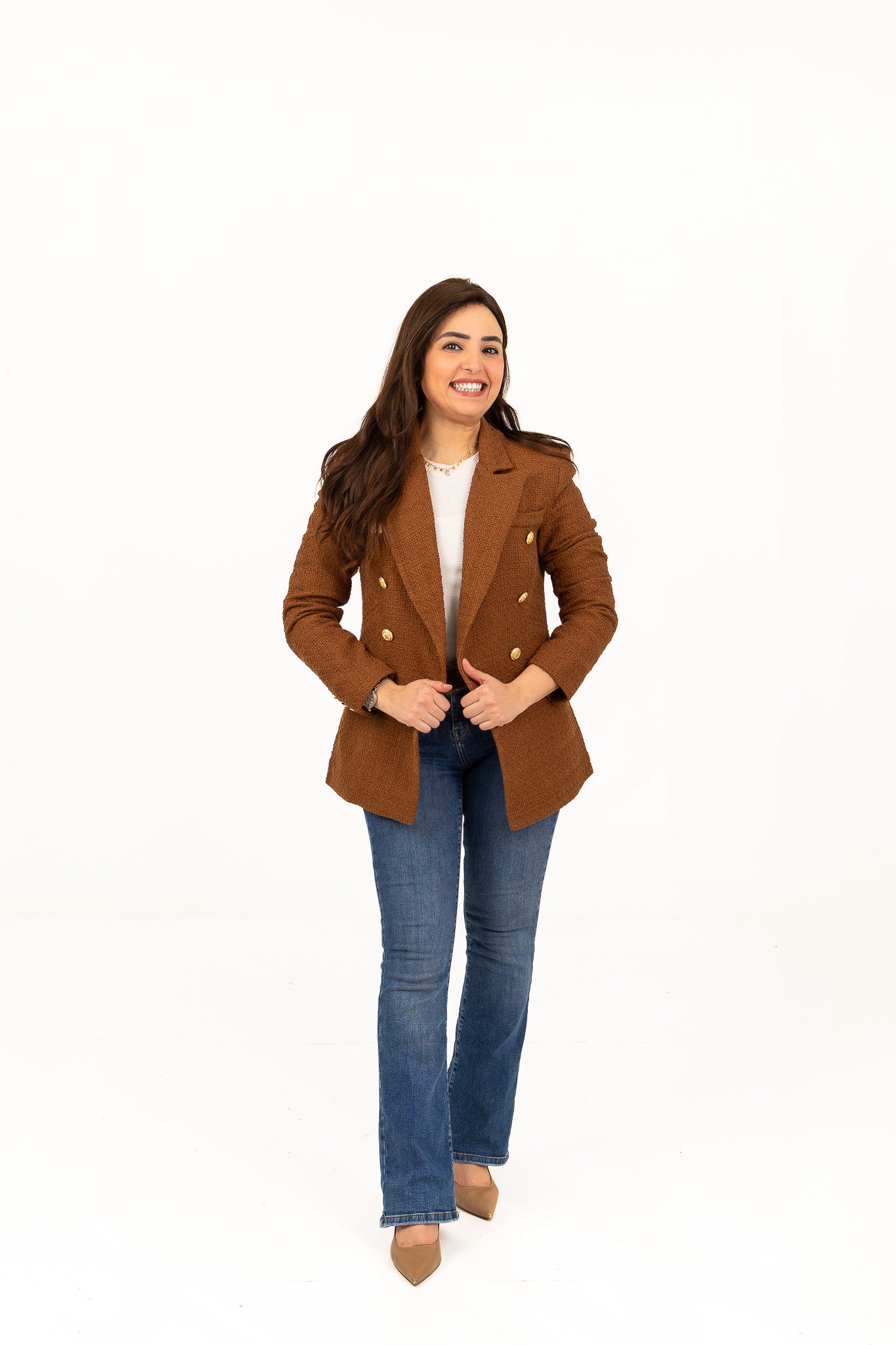 Textured Camel Blazer